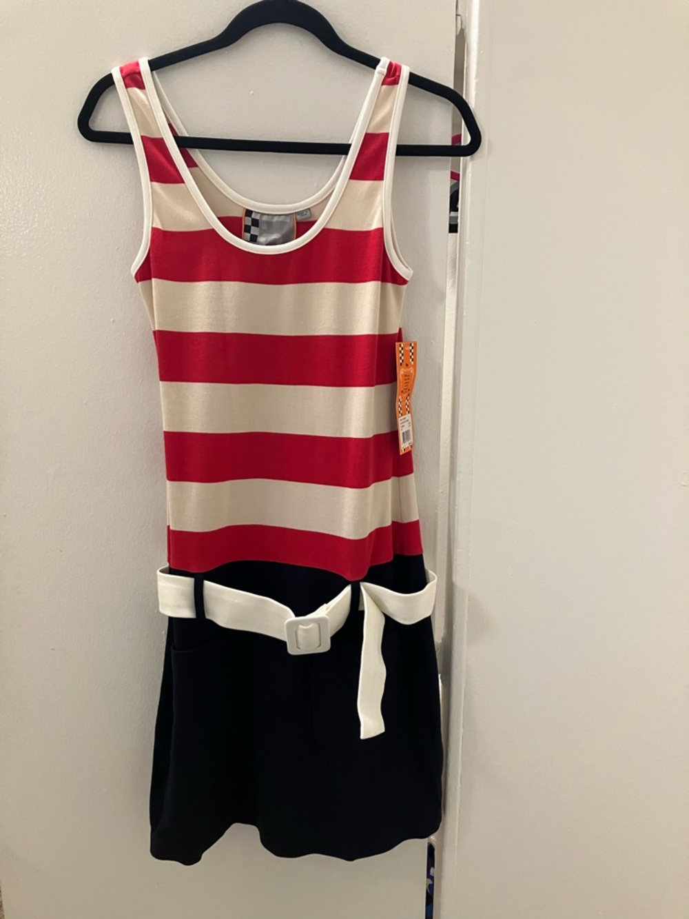 NWT New L.a.m.b. 2008 Spring Collection Mid Scoop Nautical Dress Sz 6 $285 RARE